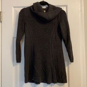 Charcoal Gray Sweater Dress/Tunic Small